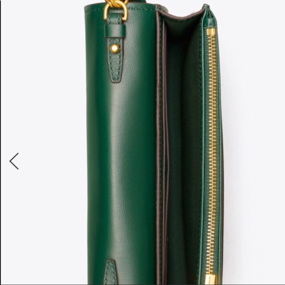💐TORY BURCH💐🍃 GREEN 🍃quilted, crossbody 💐🌸🌟 - Picture 5 of 8